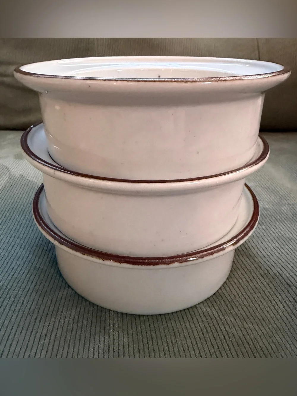 Dansk Brown Mist Set of 3 Stoneware Soup Cereal Bowls Niels Refsgaard Vintage